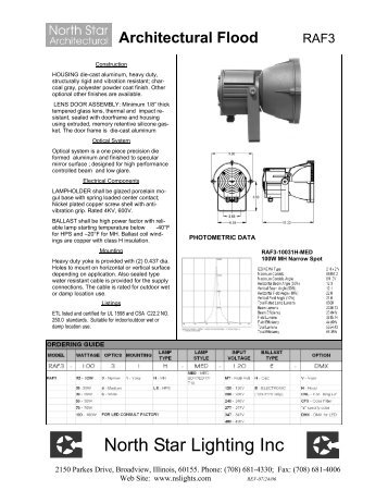 cutsheet - North Star Lighting