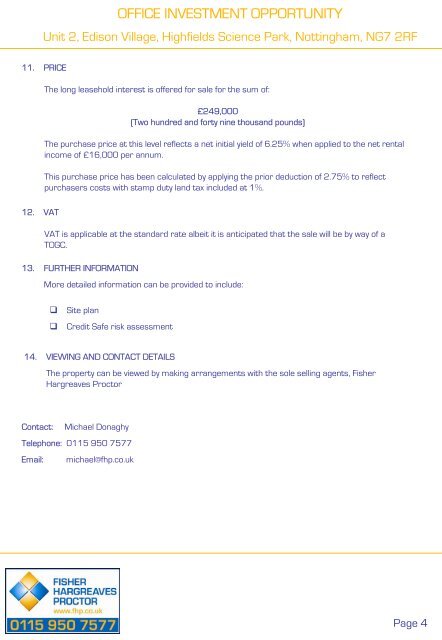 Unit 2, Edison Village, Highfields Science Park, Nottingham, NG7 2RF