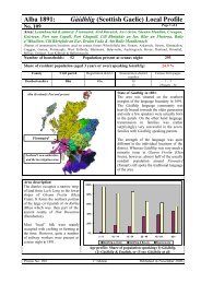 Alba 1891: Gàidhlig (Scottish Gaelic) Local Profile - Linguae Celticae