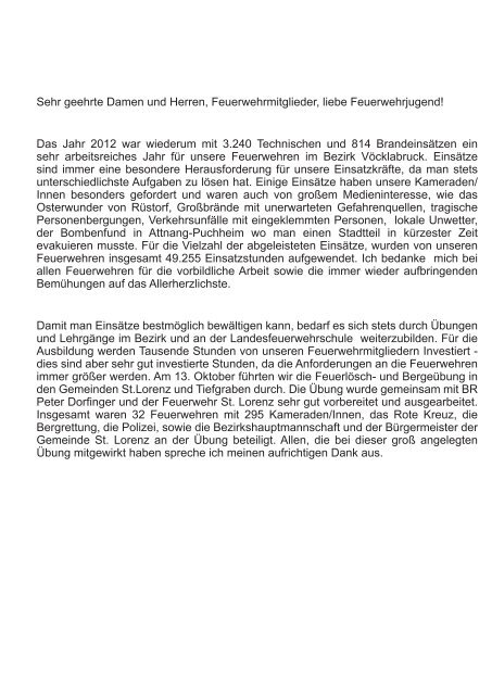 Jahresbericht BFKDO 2012.indd - Bezirksfeuerwehrkommando VÃ¶cklabruck