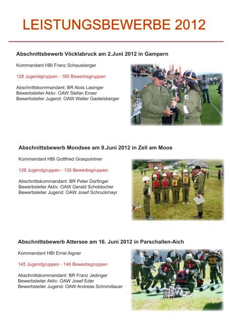 Jahresbericht BFKDO 2012.indd - Bezirksfeuerwehrkommando VÃ¶cklabruck
