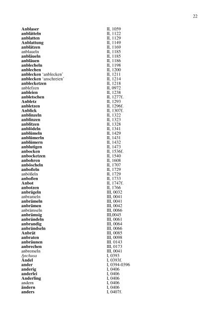 des Bayerischen WÃ¶rterbuchs von Heft 1 bis Heft 18