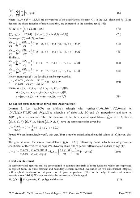 Numerical Integration Over Polygonal Domains using Convex ... - Ijecs