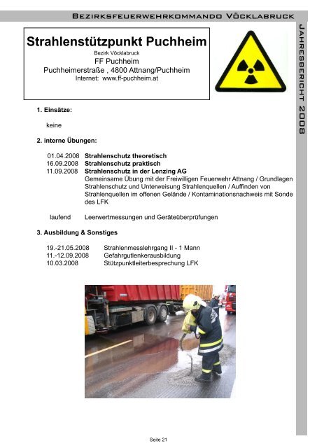 Jahresbericht 2008 - Bezirksfeuerwehrkommando VÃ¶cklabruck