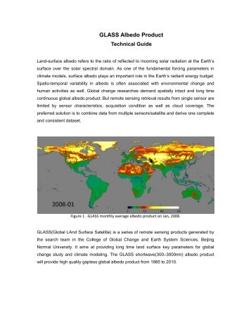 GLASS Albedo Product - Global Land Cover Facility