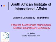 Progress & challenges facing South African Parliamentary Democracy