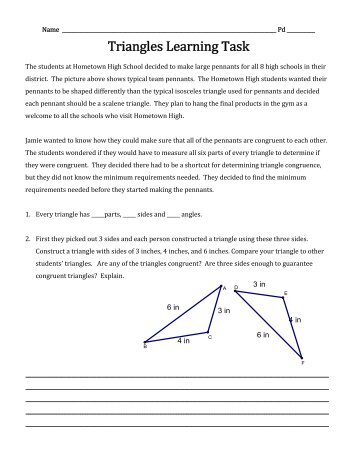 Triangles Learning Task - Student Copy - Henry County Schools