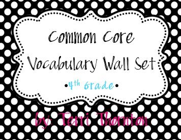 Common Core Math Vocabulary - Henry County Schools
