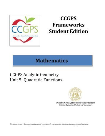 CCGPS Frameworks Student Edition Mathematics - Henry County ...