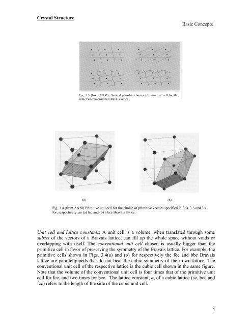 Crystal Structure 1 3.1 Some Basic Concepts of Crystal Structure ...