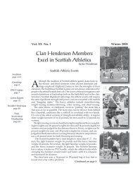 Clan Henderson Members Excel in Scottish Athletics
