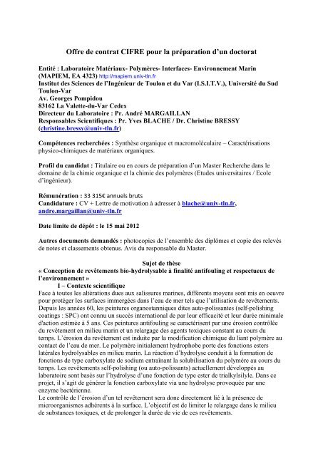 Lettre De Motivation Pour Candidature Doctorat