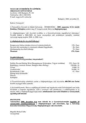 1368 Budapest, Pf. 181 Telefon/fax: (06-1) - Magyar GyorsÃ­rÃ³k Ã©s ...