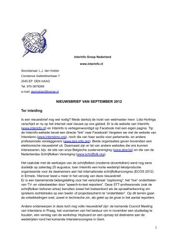 Nieuwsbrief no. 2 2012 - Interinfo