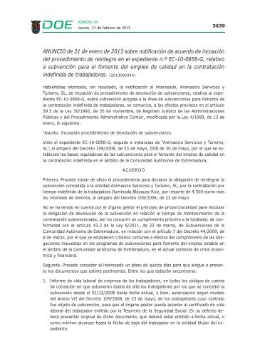 ANUNCIO de 21 de enero de 2013 sobre notificaciÃ³n de acuerdo de ...