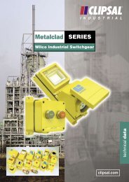 Metalclad Series, Wilco Industrial Switchgear. Technical ... - Clipsal