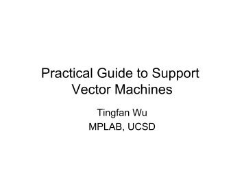 Practical Guide to Support Vector Machines