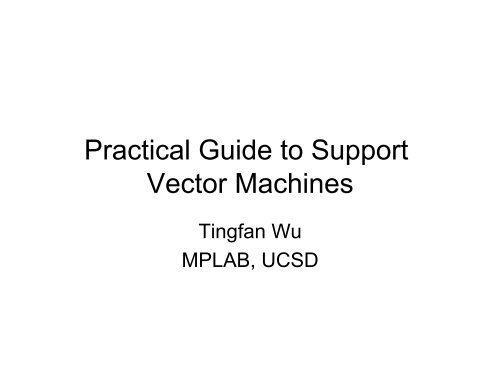 Practical Guide to Support Vector Machines