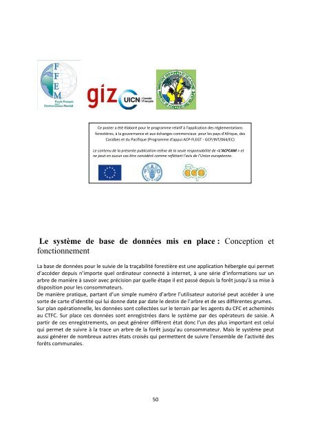 Rapport final d'activitÃ©s du projet - Centre Technique de la ForÃªt ...