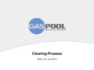 Clearing-Prozesse - GASPOOL