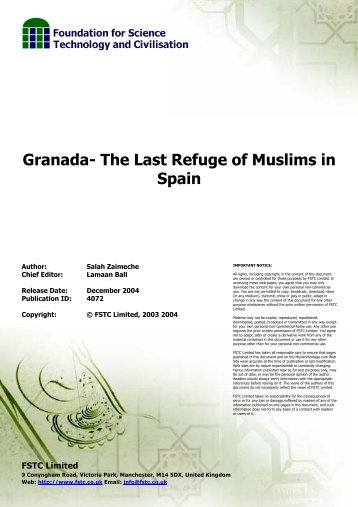 [PDF] Granada - The last refuge of Muslims in Spain - Ray Mc Shane