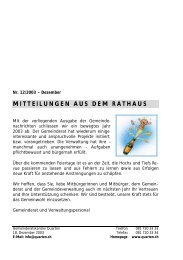 MITTEILUNGEN AUS DEM RATHAUS - Gemeinde Quarten