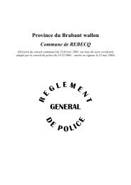 Reglement general de Police Rebecq