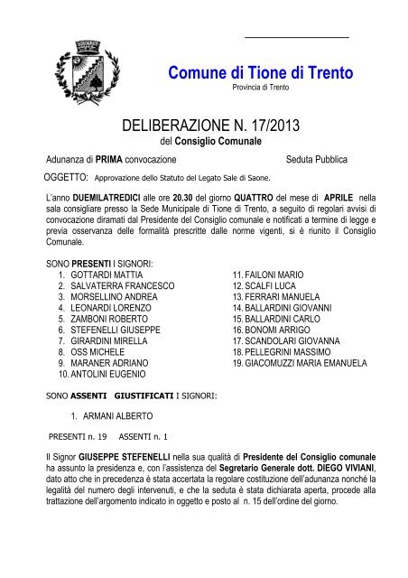 Comune di Tione di Trento