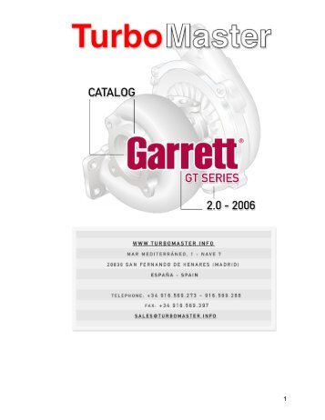 Garrett GT Series Catalog 2006 - TurboMaster