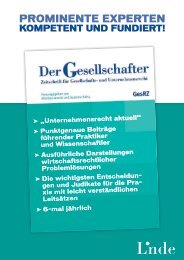 Prominente exPerten KomPetent und fundiert! - Linde Verlag