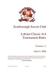 Scarborough Soccer Club Lobster Classic 4v4 Tournament ... - Eteamz