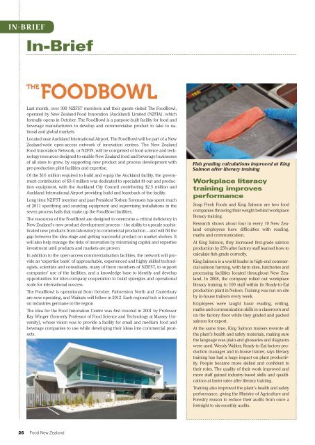 featured in this issue - NZIFST - The New Zealand Institute of Food ...