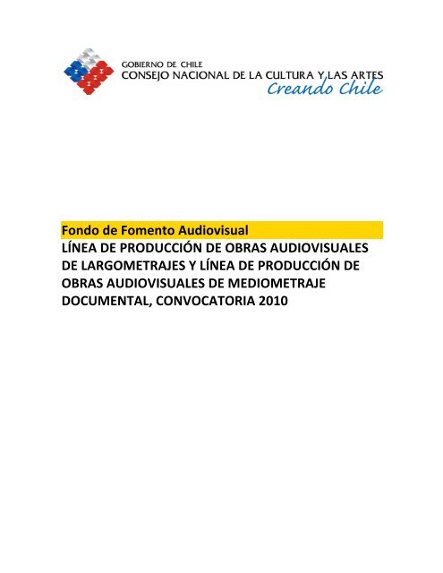 Fondo de Fomento Audiovisual LÍNEA DE PRODUCCIÓN DE ...