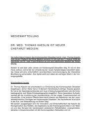 medienmitteilung dr. med. thomas kaeslin ist neuer chefarzt medizin