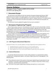 Course Syllabus - Aerospace Engineering Sciences Senior Design ...