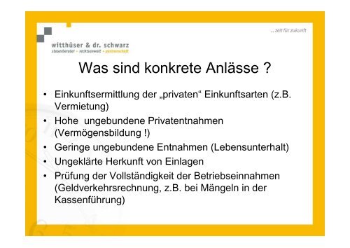 Vortrag: Wenn das Finanzamt klingelt - Witthueser-schwarz