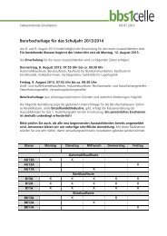 Berufsschultage für das Schuljahr 2013/2014 - bbs1celle