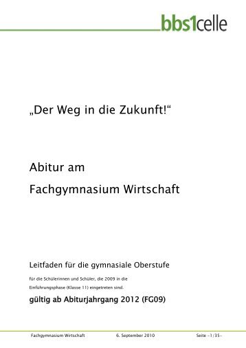 Leitfaden für die gymnasiale Oberstufe - bbs1celle