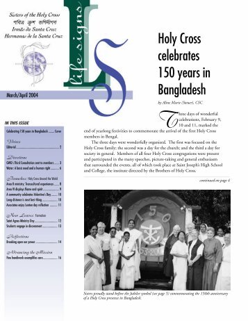 Holy Cross celebrates 150 years in Bangladesh - Sisters of the Holy ...