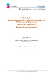 Arbeitsblatt 1 Rahmenbedingungen ... - Oeconomix