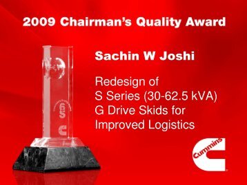 Sachin W Joshi Redesign of S Series (30-62.5 kVA) G ... - Cummins