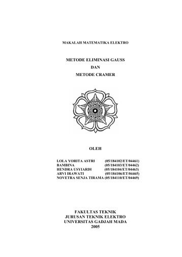 ELIMINASI GAUSS - Teknik Elektro UGM - Universitas Gadjah Mada