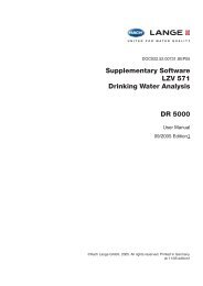 Supplementary Software LZV 571 Drinking Water Analysis DR 5000