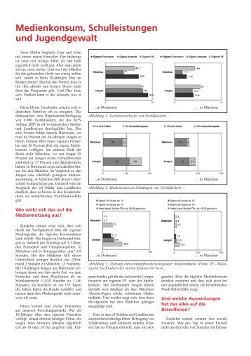 Medienkonsum, Schulleistungen und Jugendgewalt - Maristen ...