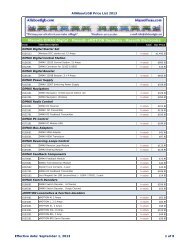 price and availability list - AllAboutLGB