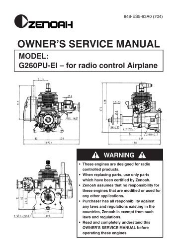 Zenoah 26cc EI Manual - Horizon Hobby