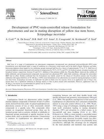 Development of PVC-resin-controlled release formulation for ...