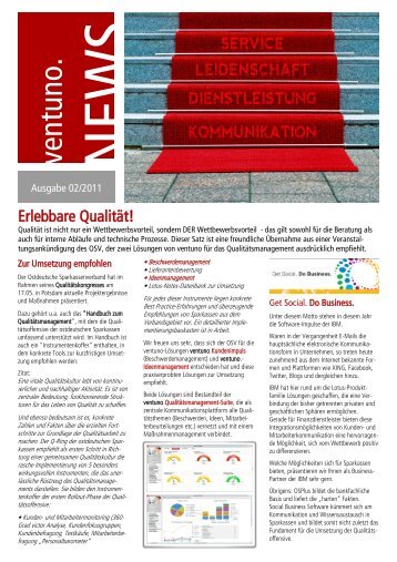 ventuno-Newsletter 02/2011 - ventuno GmbH