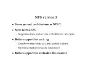 NFS version 3 - Stanford Secure Computer Systems Group
