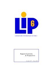 Rapport d'activitÃ©s & Prospectives - LIP6